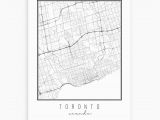 Canada Square Map toronto Canada Street Map Art Print