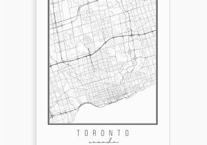 Canada Square Map toronto Canada Street Map Art Print