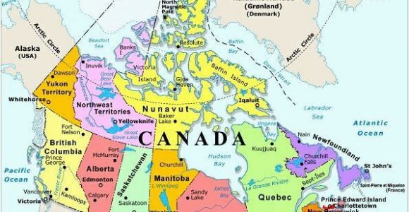 Canada State Map and Capitals Map Of Canada with Capital Cities and Bodies Of Water thats