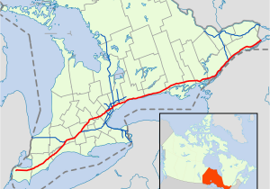 Canada Trains Map Ontario Highway 401 Wikipedia