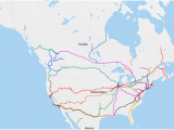 Canada Trains Map Rail Transportation In the United States Wikipedia