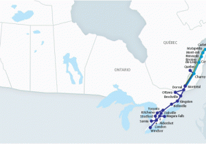 Canada Via Rail Map Map Of Train Of the atlantic Canada Region Travel