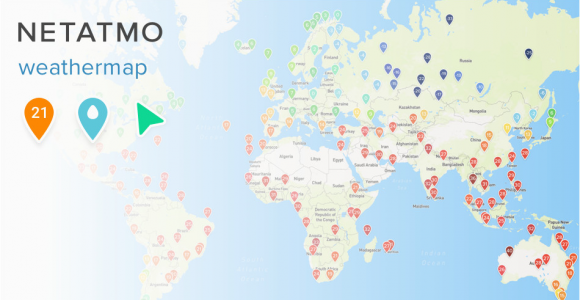 Canada Weather Map today Netatmo Weathermap