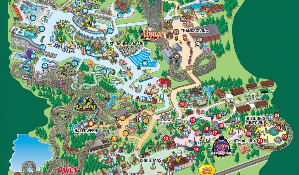 Canadas Wonderland Map Splashin Safari Park Map In 2019 Family ...