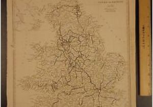 Canal Map Of England Details About 1844 Beautiful Huge Color Map Of England Great Britain Railroads Canals atlas