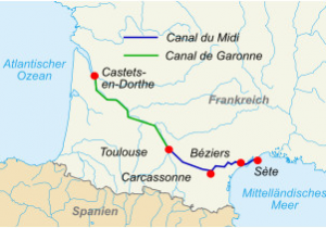 Canal Map Of France Canal Du Midi Wikipedia