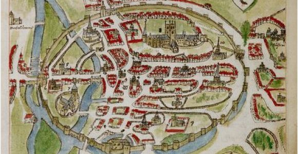 Canterbury Map England A Historic Map Of Canterbury by Anonymous British Library