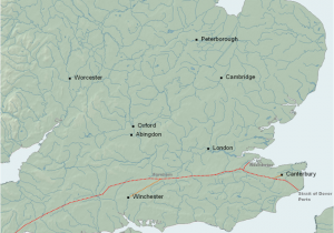 Canterbury On Map Of England Harrow Way Wikipedia