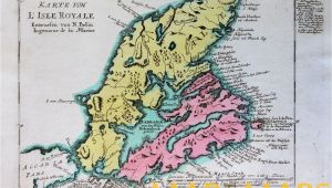 Cape Breton Canada Map Cape Breton Canada L isle Royale by Berlin Schwabe 1756