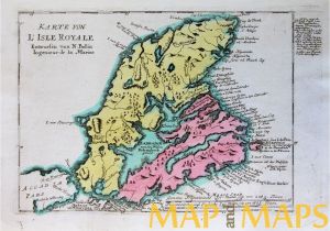 Cape Breton Canada Map Cape Breton Canada L isle Royale by Berlin Schwabe 1756