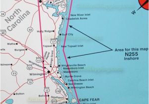 Cape Fear Map north Carolina top Spot Map N255 Cape Fear to Jacksonville north Carolina Simple