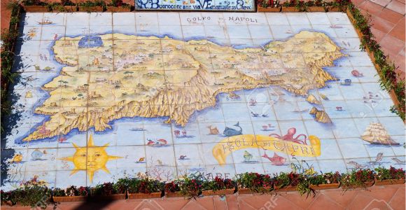 Capri island Italy Map Ceramic Map Of the island Of Capri Italy Stock Photo Picture and