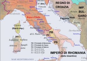 Capua Italy Map Map Of the Apennine Peninsula In the Year 1000 World