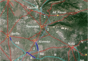 Capua Italy Map Overall View Of the Route Of the Carmignano Aqueduct It is Also