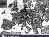 Caricature Map Of Europe 1914 Germany Map War Stock Photos Germany Map War Stock Images