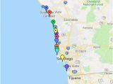 Carlsbad California Zip Code Map San Diego Beaches Map Google My Maps