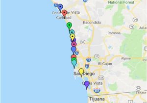 Carlsbad California Zip Code Map San Diego Beaches Map Google My Maps