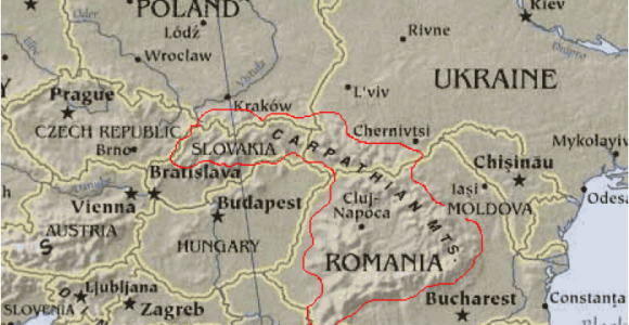Carpathian Mountains Map Europe Carpathian Mountains Maps Of Central and Eastern Europe