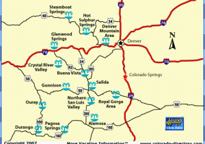 Carson and Colorado Railroad Map Map Of Colorado Hots Springs Locations Also Provides A Nice List Of