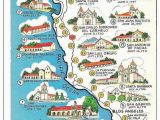Cartoon Map Of California Map Of California Missions Built Between 1769 and 1823 Spanish