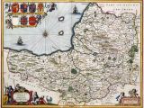 Cartoon Map Of England 400 Year Old Map Of somerset Circa 1648 Mapmania Map