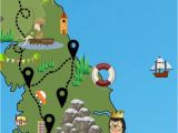 Cartoon Map Of England the Ultimate Road Trip Map Of 26 Places to See Across Great