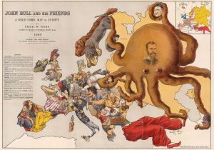 Cartoon Map Of Europe John Bull and His Friends A Propaganda Map Of Europe From