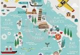 Cartoon Map Of France Cartoon Map Of Italy Printable Italian Tidbits In 2019 Italy