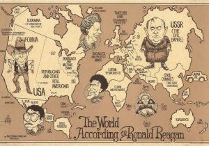 Cartoon Map Of France the World According to Ronald Reagan 1987 My Favorite Photos