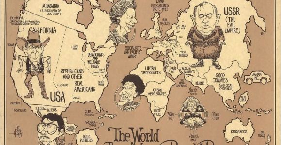 Cartoon Map Of France the World According to Ronald Reagan 1987 My Favorite Photos