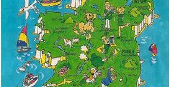 Cartoon Map Of Ireland 225 Best 10010 Caricature Cartoon Maps Images In 2019 Map Travel
