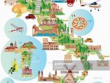 Cartoon Map Of Spain Travel Infographic Travel and Trip Infographic Cartoon Map Of