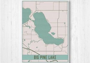 Cass Lake Minnesota Map Map Pine Lake Etsy