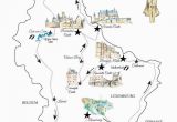 Castles Of France Map A Road Trip In Luxembourg Free Printable Map for A Great