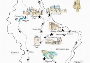 Castles Of France Map A Road Trip In Luxembourg Free Printable Map for A Great