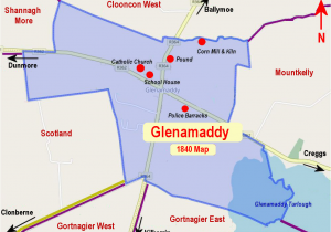 Catholic Ireland Map Glenamaddy townland