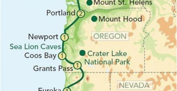 Caverns In California Map Map oregon Pacific Coast oregon and the Pacific Coast From Seattle