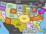 Cedar Michigan Map Parody Map Of the Us According to Michiganders Millennial Mindset