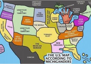 Cedar Michigan Map Parody Map Of the Us According to Michiganders Millennial Mindset