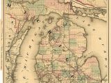 Centerline Michigan Map Rare Antique Detroit Michigan Map 1920 Vintage Collectible Map