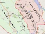 Central California Fire Map Wine Country Map sonoma and Napa Valley