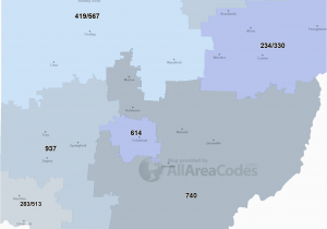 Central Ohio Zip Code Map 614 area Code 614 Map Time Zone and Phone Lookup