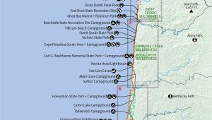 Central oregon Coast Map Camping oregon Coast Map Secretmuseum