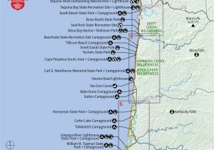 Central oregon Coast Map Camping oregon Coast Map Secretmuseum