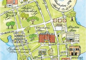 Charleston oregon Map Watercolor Wedding Map Charleston by Robyn Love Products