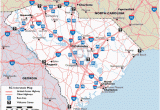 Charlotte north Carolina Airport Map Map Of south Carolina Interstate Highways with Rest areas and