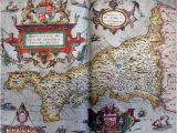 Chatsworth England Map Tudor Map Of Cornwall 1579 Christopher Saxton the