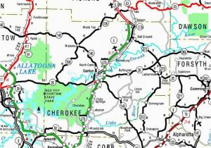 Cherokee County Georgia Map County Of Cherokee Georgiainfo