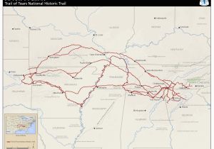 Cherokee north Carolina Map Maps Trail Of Tears National Historic Trail U S National Park
