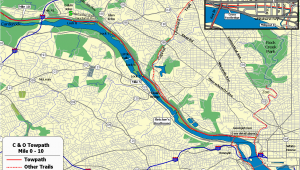 Chesapeake and Ohio Canal Map the C O Canal Bicycling Guide Mile 0 Thru 10